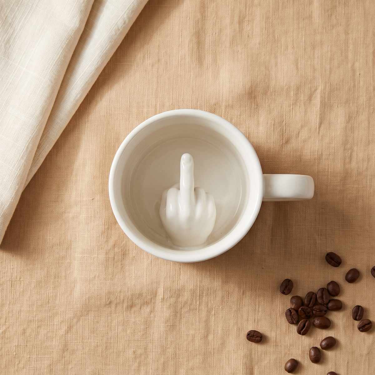 Funny Middle Finger Ceramic Cup